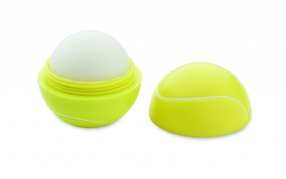 Logo trade corporate gifts picture of: Lip balm in tennis ball shape